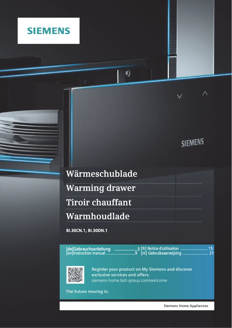 Page n°1 - Manuel utilisateur Siemens BI630DNS1