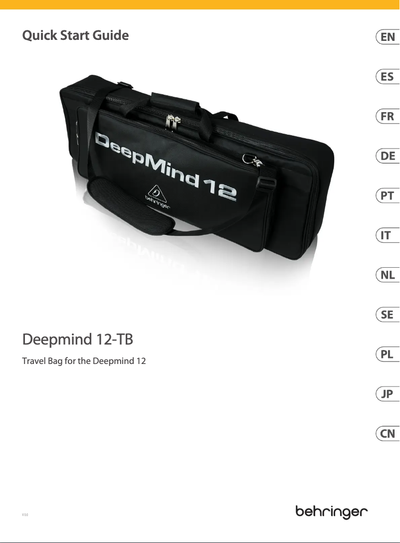 Page n°1 - Guide de démarrage rapide Behringer DeepMind 12-TB