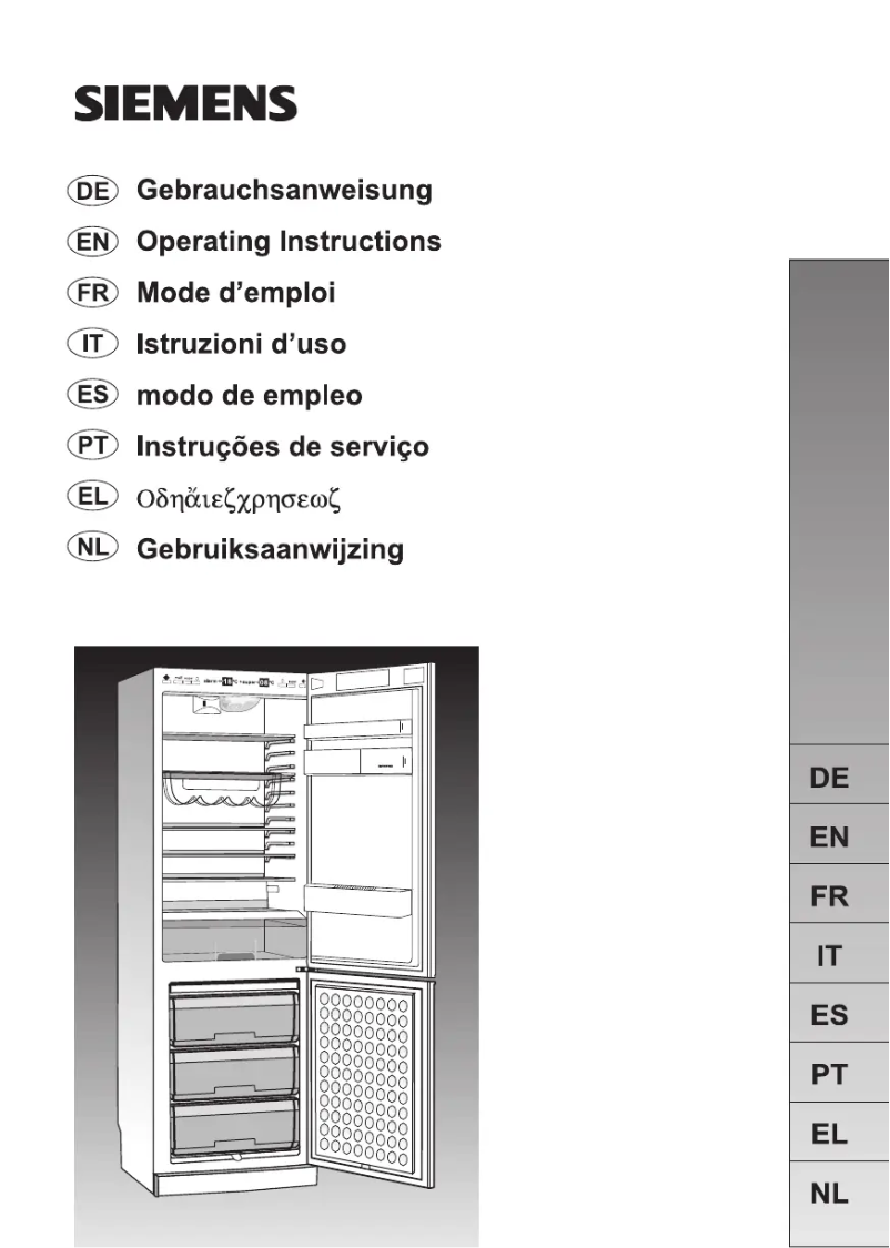 Page n°1 - Manuel utilisateur Siemens KG 39P371