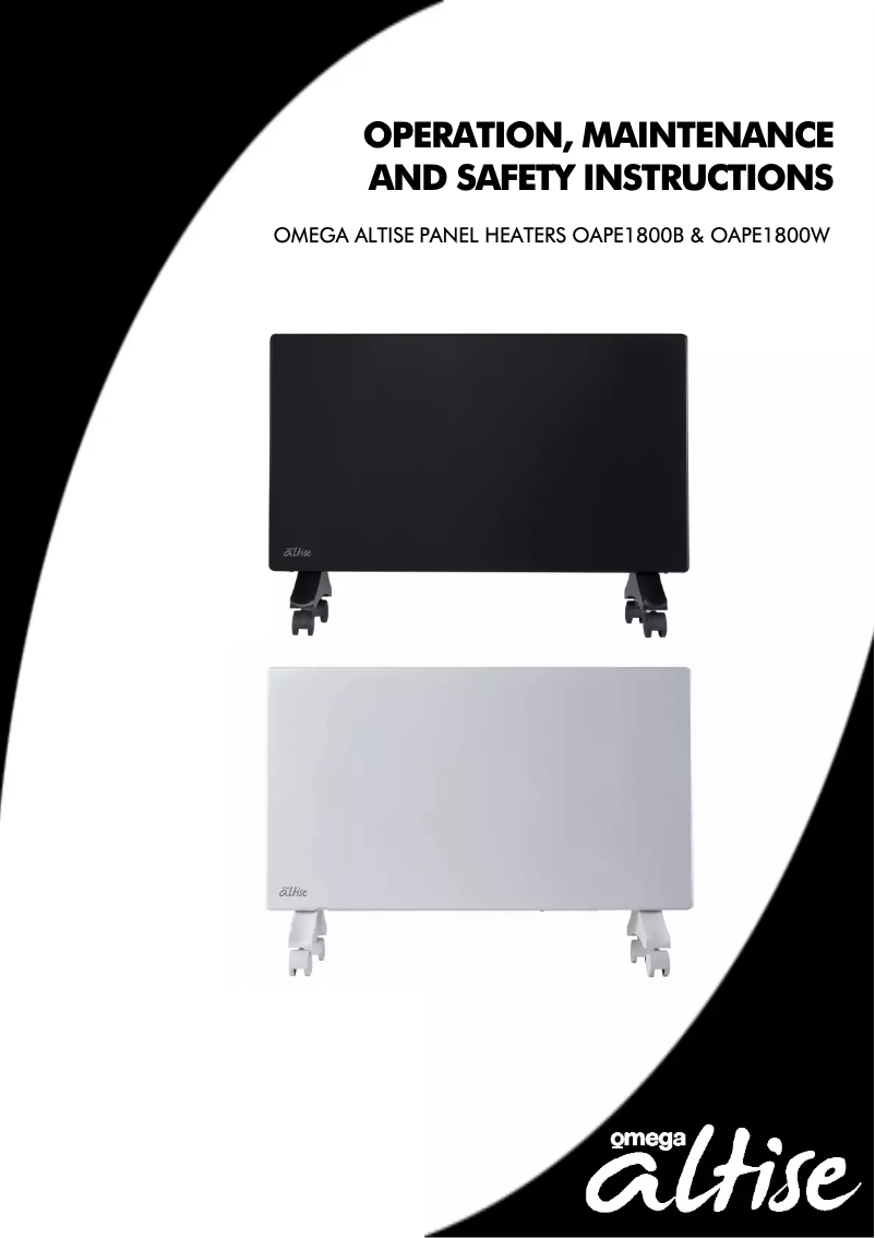 Page n°1 - Manuel utilisateur Omega Altise OAPE1800W