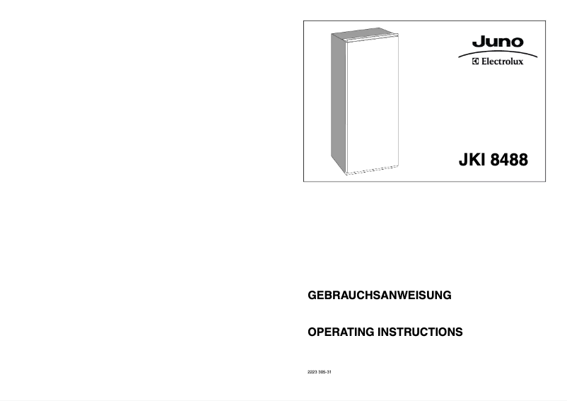 Page n°1 - Manuel utilisateur Juno Electrolux JKI8488