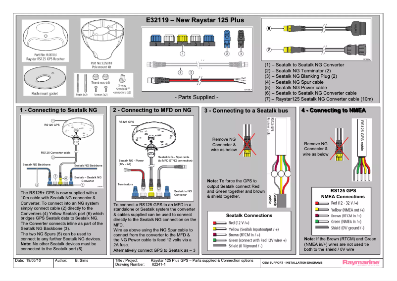Page 1 de la notice Manuel utilisateur Raymarine 125 Plus