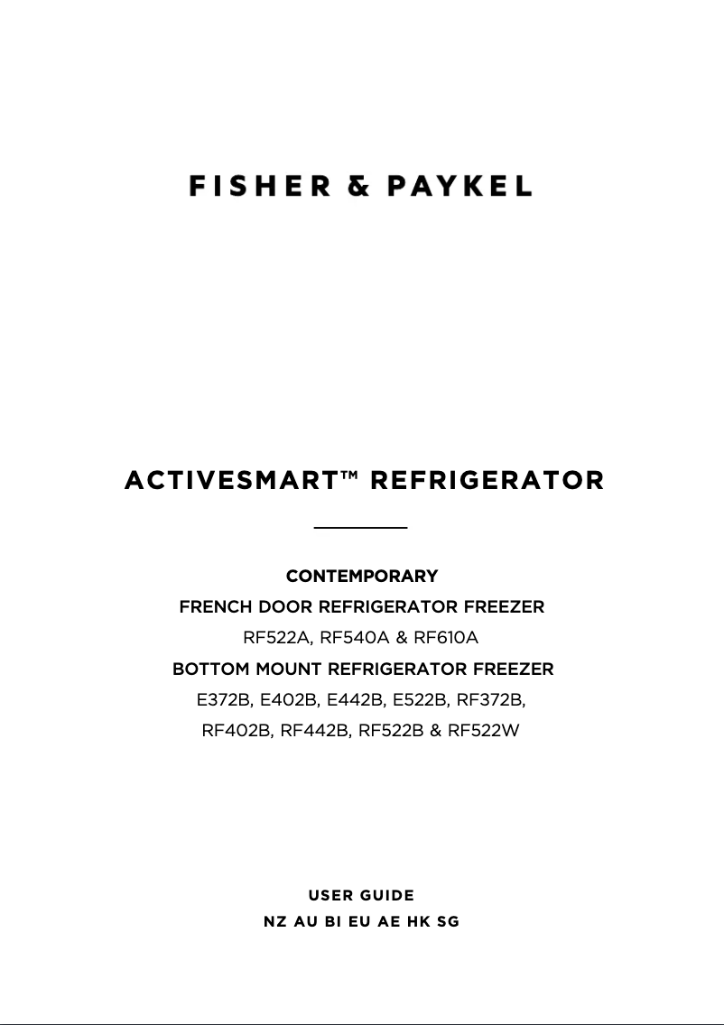 Image de la première page du manuel de l'appareil RF540ADUB6