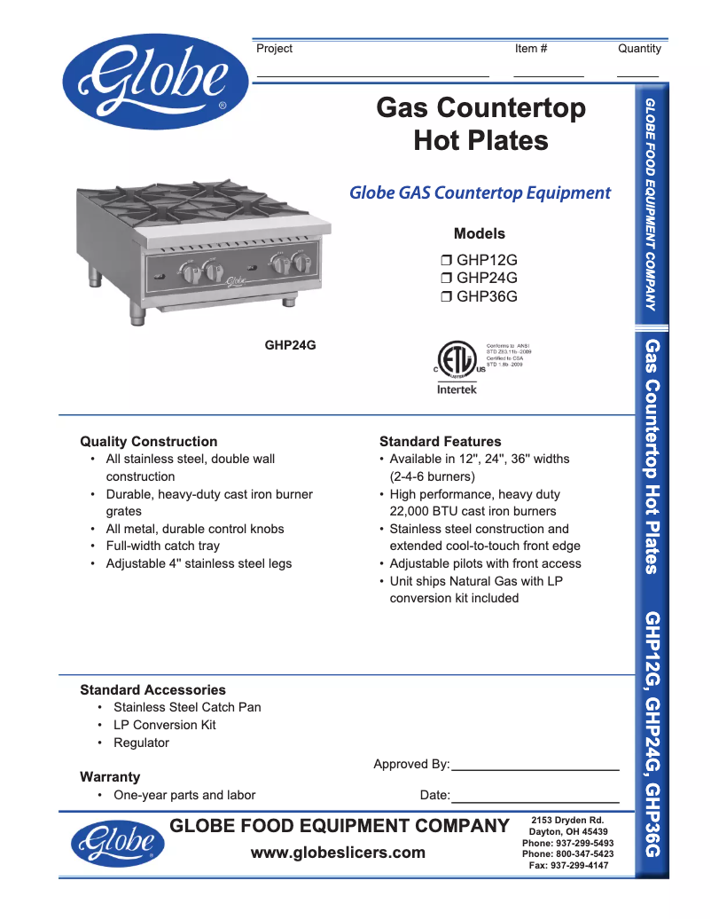 Image de la première page du manuel de l'appareil GHP12G