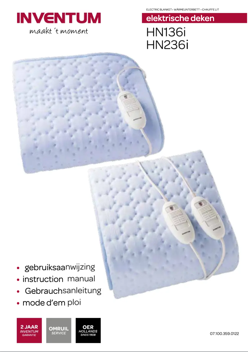 Page 1 de la notice Manuel utilisateur Inventum HN136i