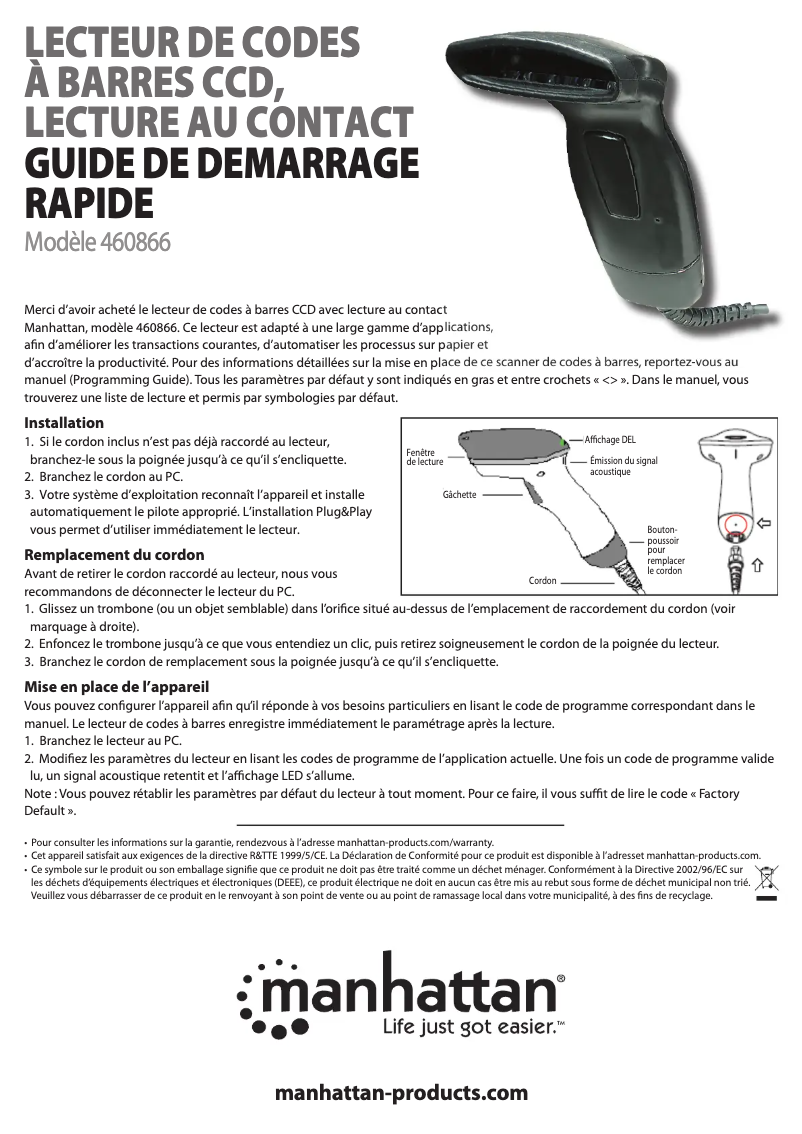 Image de la première page du manuel de l'appareil 177672