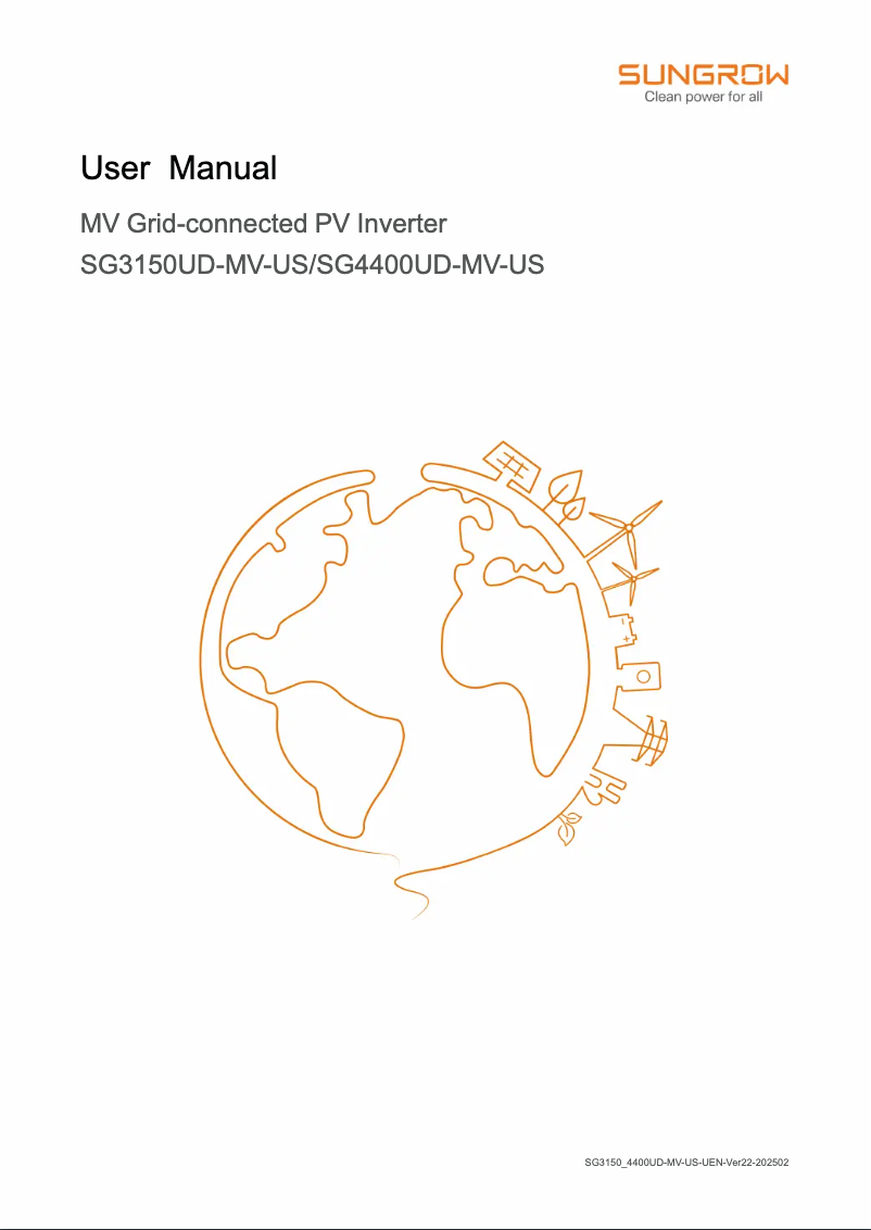 Image de la première page du manuel de l'appareil SG4400UD-MV-US