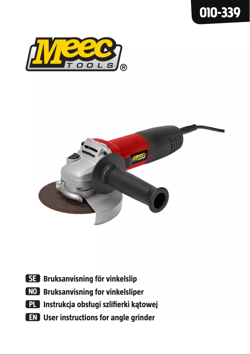 Page 1 de la notice Manuel utilisateur Meec Tools 010-339