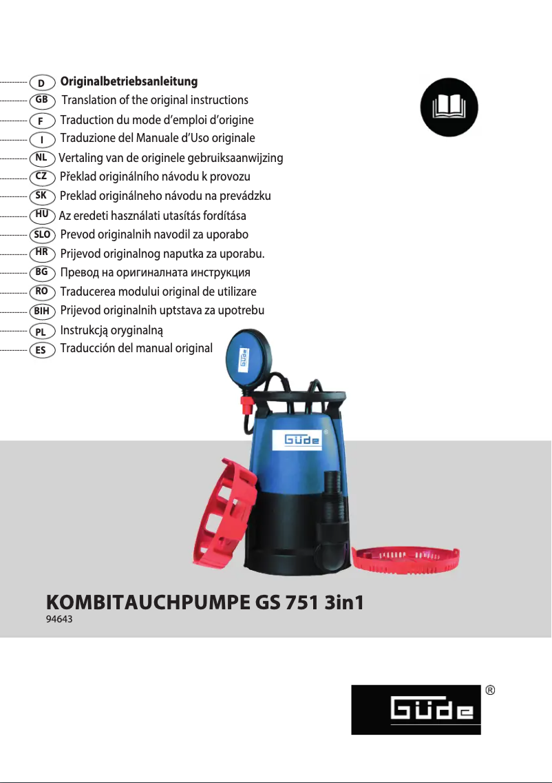 Image de la première page du manuel de l'appareil GS 751 3in1