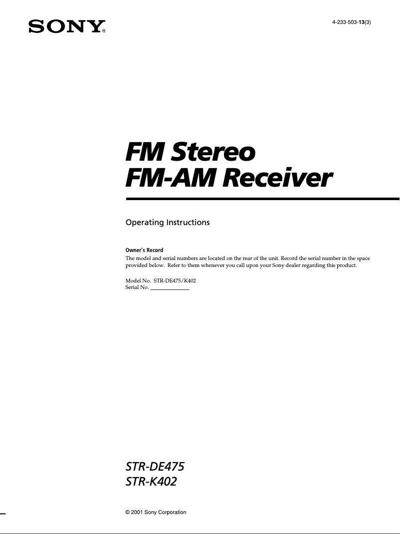 Page 1 de la notice Manuel utilisateur Sony DAV-L7100