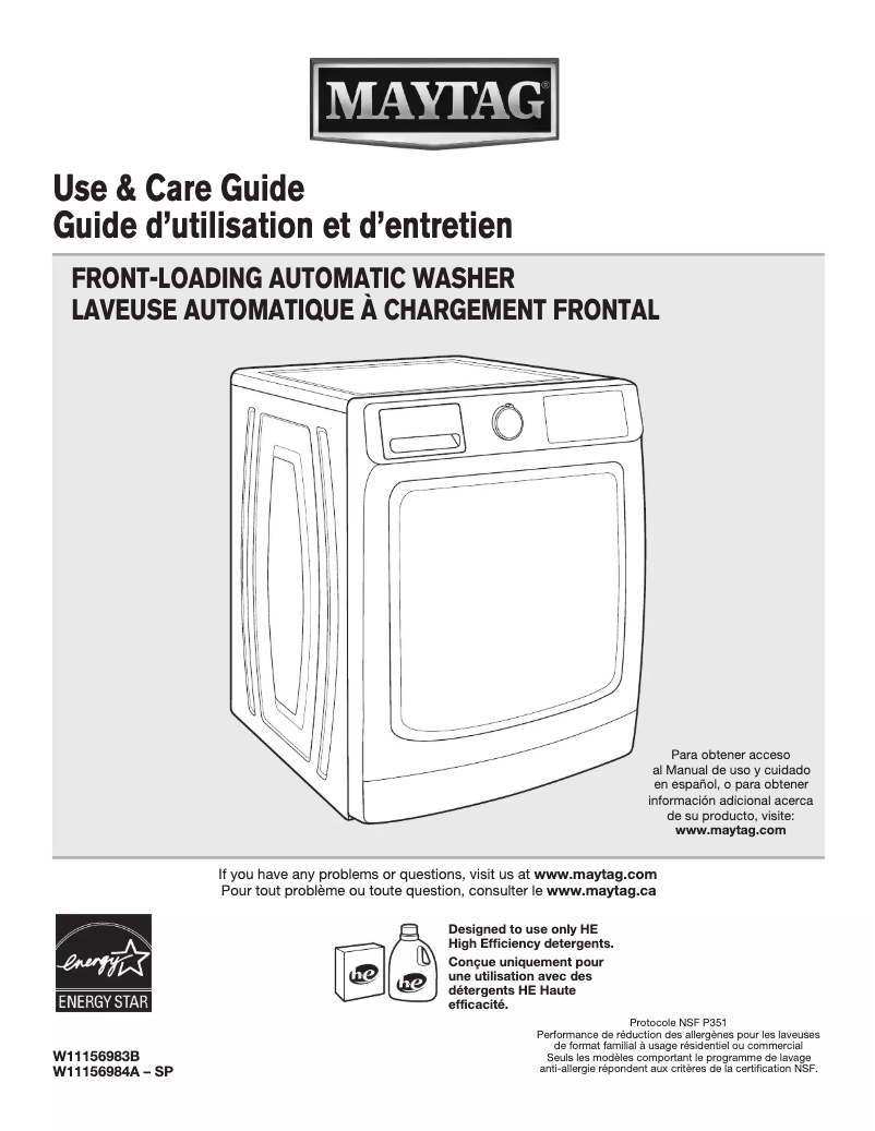 Page n°1 - Manuel d'utilisation et d'entretien Maytag MALAUMGD6630HC