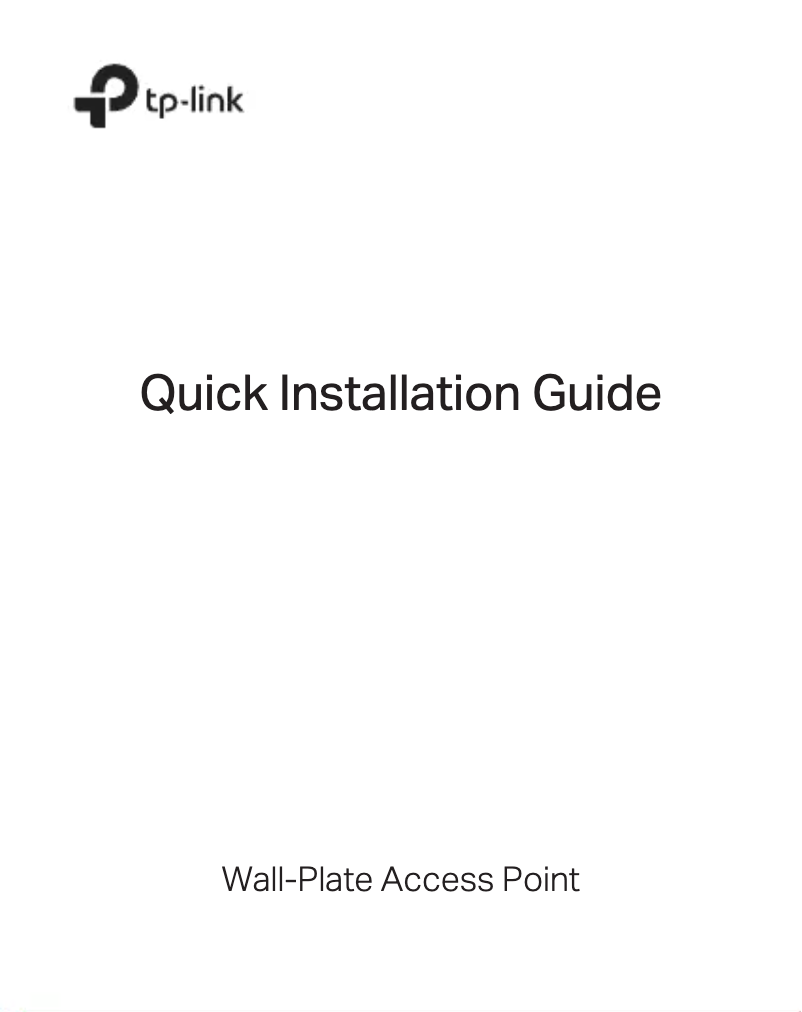 Page n°1 - Guide d'installation TP-Link Omada EAP115-Wall