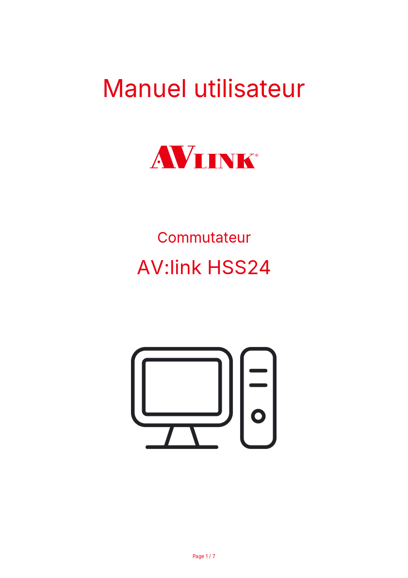 Image de la première page du manuel de l'appareil HSS24
