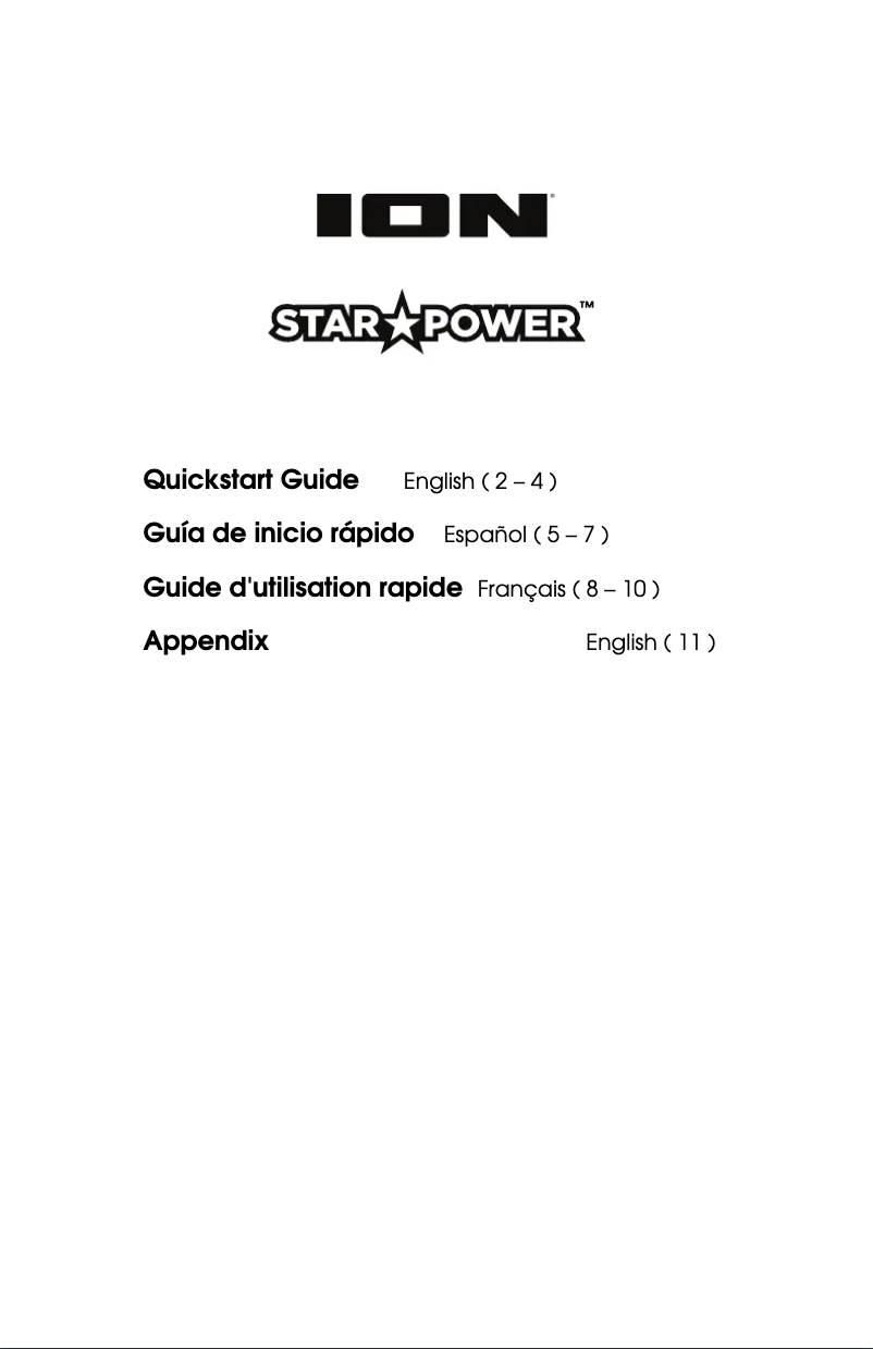 Page n°1 - Manuel utilisateur ION Star Power