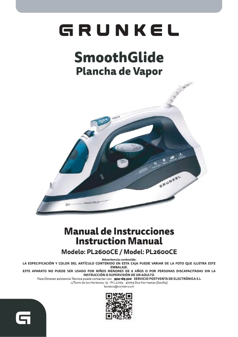 Page n°1 - Manuel utilisateur Grunkel SmoothGlide PL-2600CE