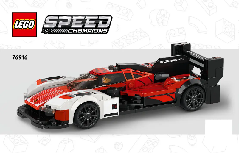 Page 1 de la notice Consignes visuelles Lego Speed Champions 76916