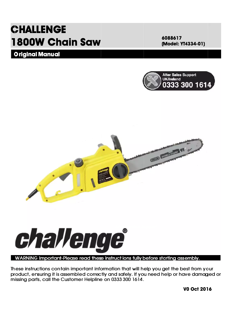 Page n°1 - Manuel utilisateur Challenge YT4334-01