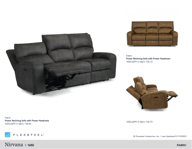 Page n°1 - Mode d'emploi Flexsteel Nirvana 1650-62PH