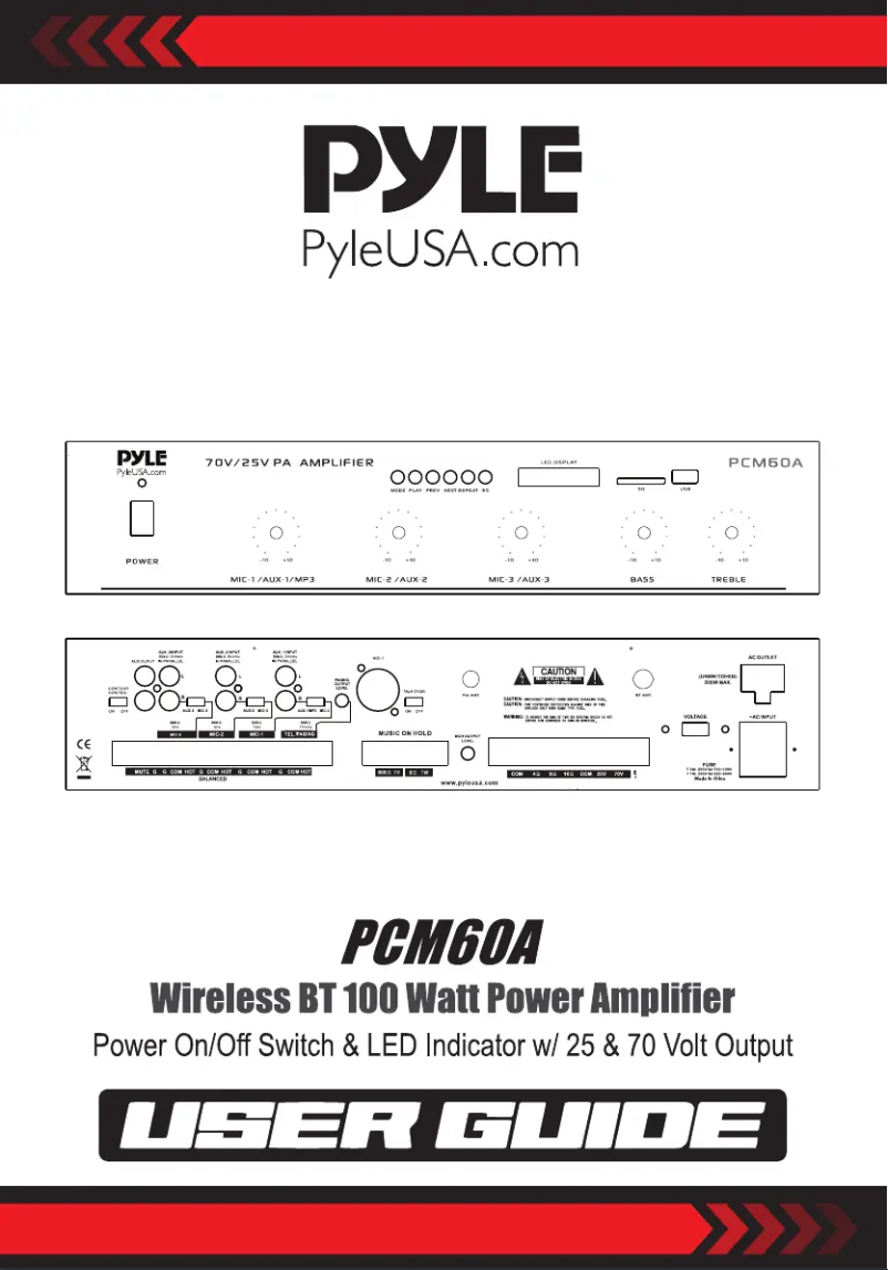 Image de la première page du manuel de l'appareil PCM60A