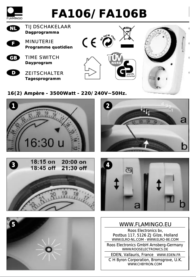 Page n°1 - Manuel utilisateur Flamingo FA106B