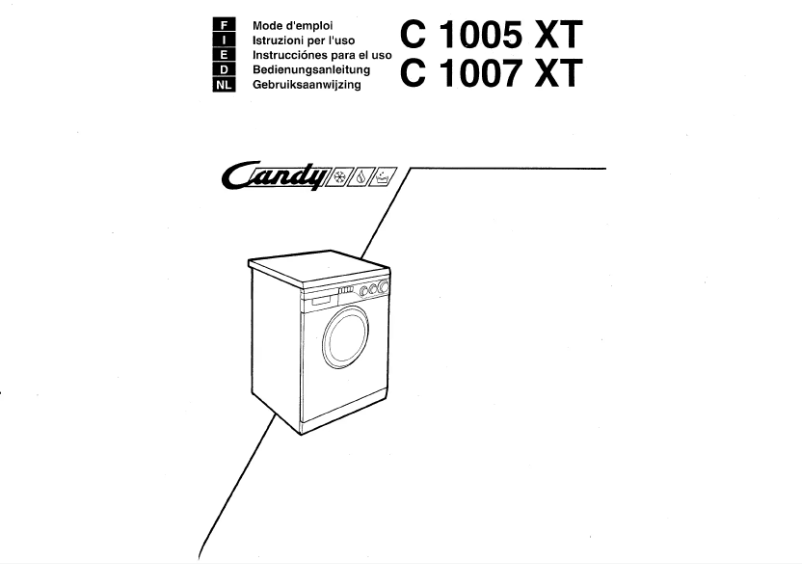 Page 1 de la notice Manuel utilisateur Candy C 1005XT