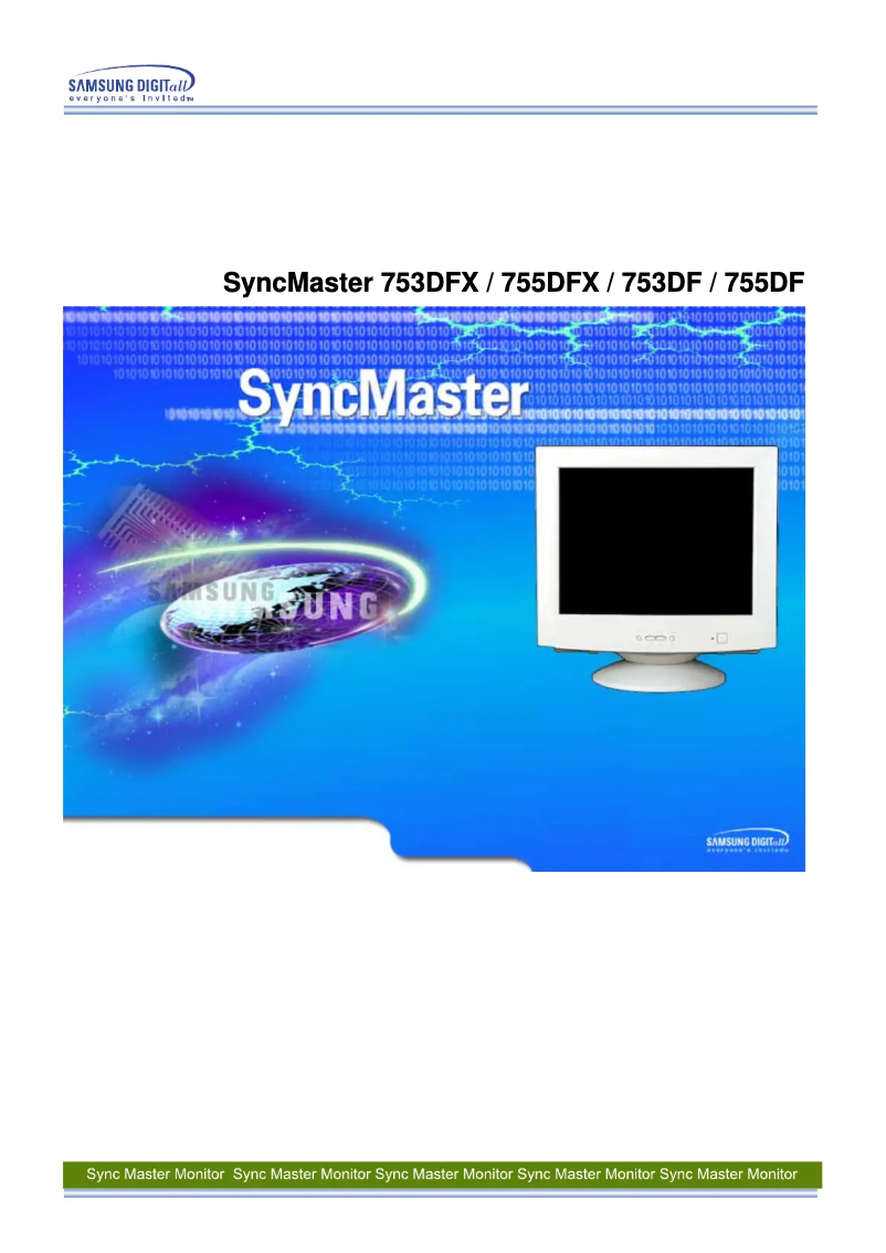 Image de la première page du manuel de l'appareil SyncMaster 755DF
