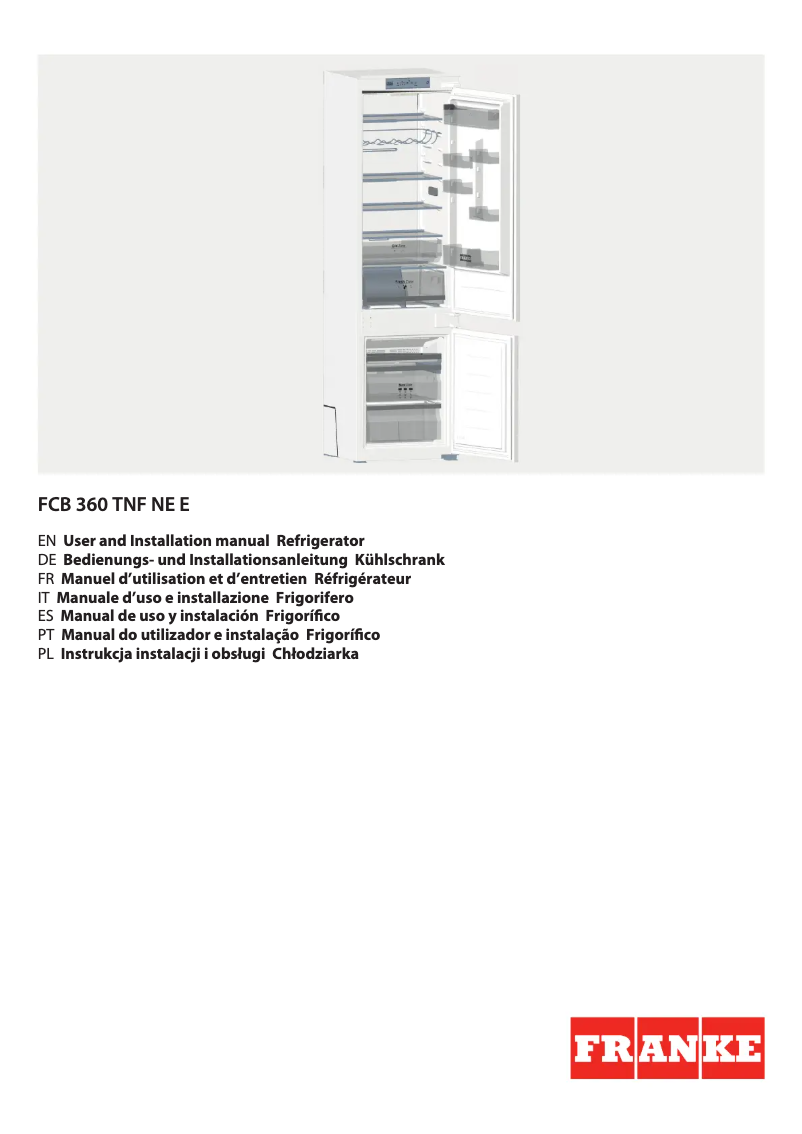 Image de la première page du manuel de l'appareil FCB 360 TNF NE E