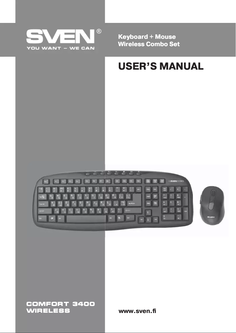 Page n°1 - Manuel utilisateur Sven Comfort 3400