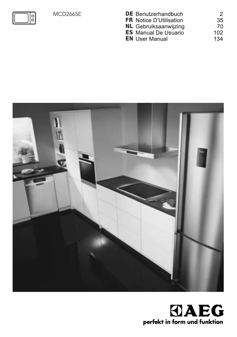 Page n°1 - Manuel utilisateur AEG MCD2665E-M