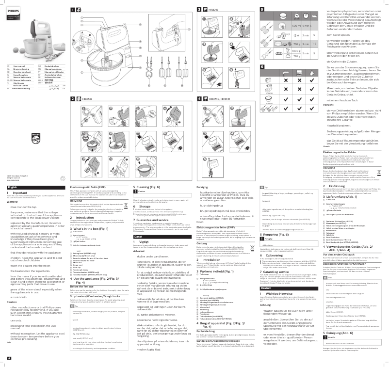 Page n°1 - Manuel utilisateur Philips Viva Collection HR3740