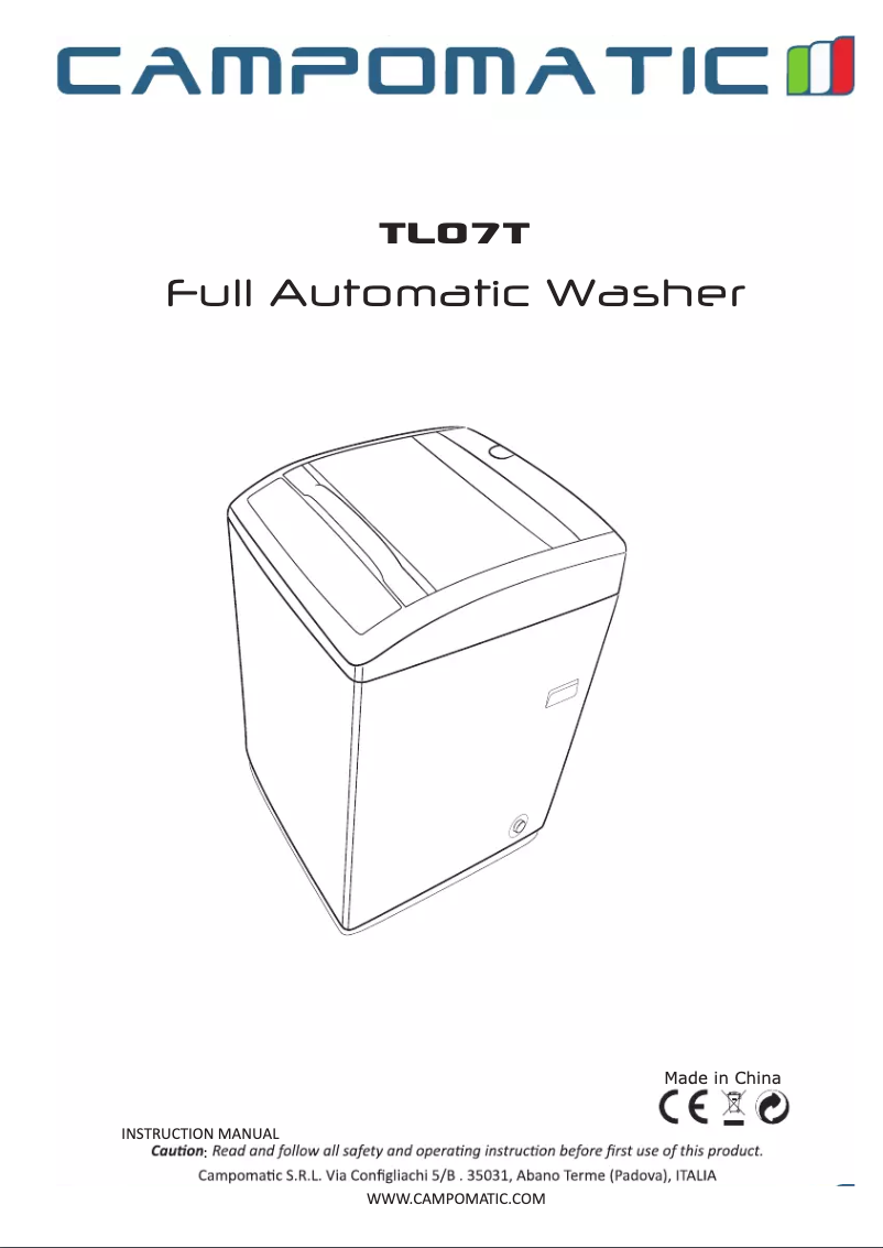 Page 1 de la notice Manuel utilisateur Campomatic TL07T