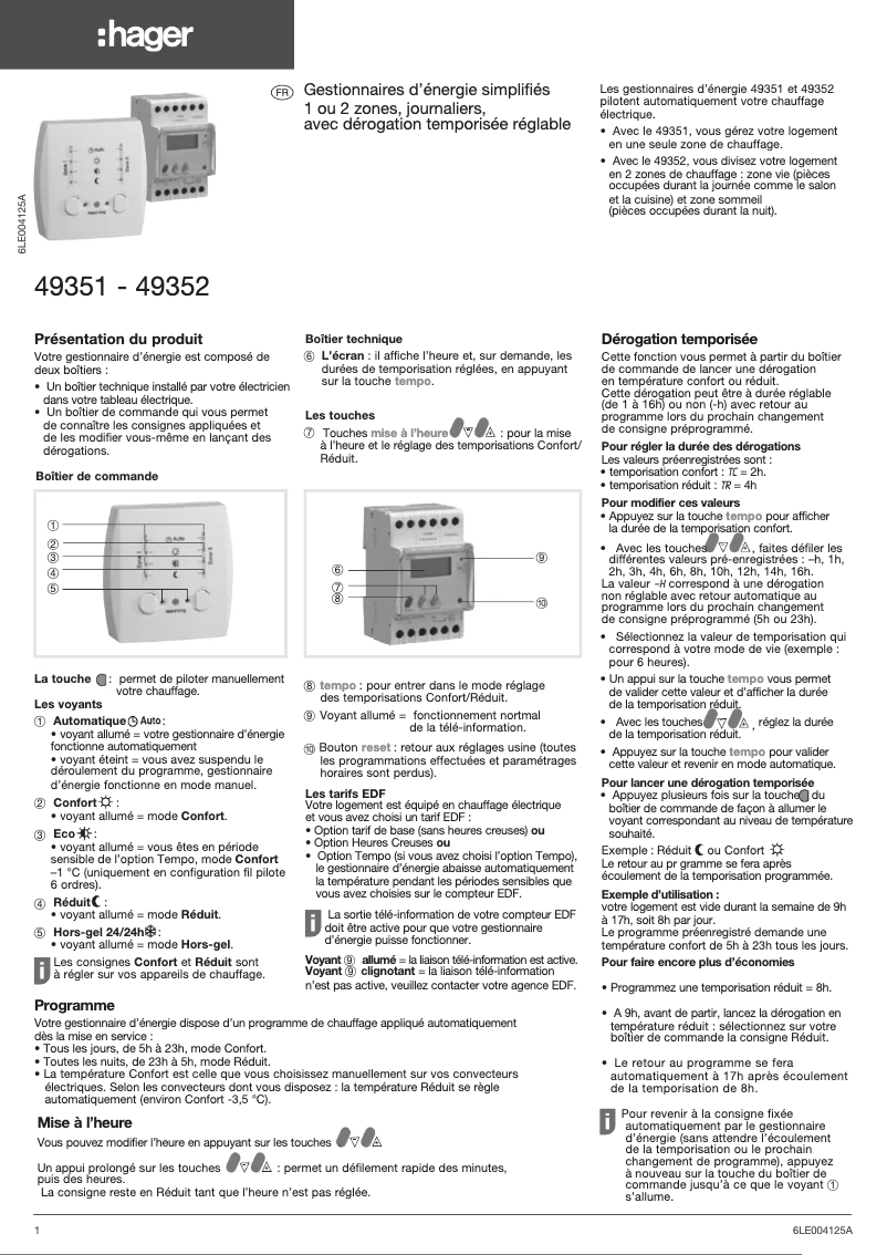 Image de la première page du manuel de l'appareil 49351