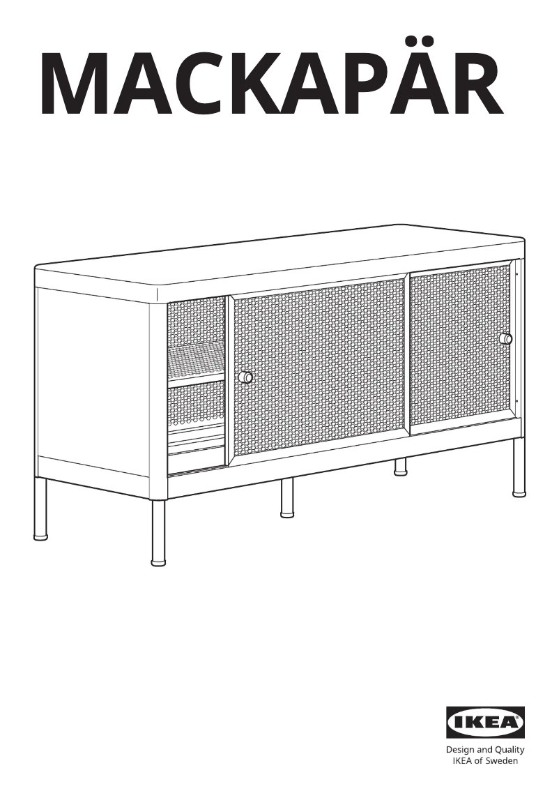 Image de la première page du manuel de l'appareil MACKAPÄR 205.444.87