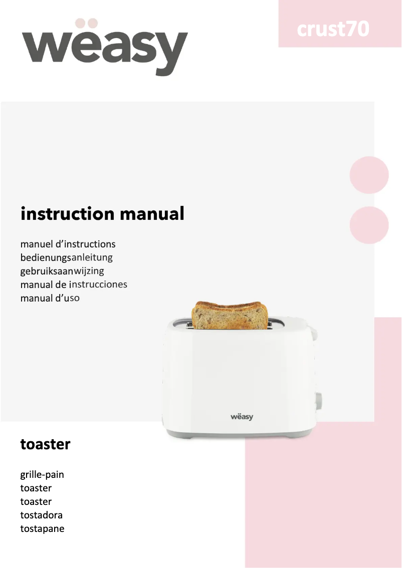 Image de la première page du manuel de l'appareil crust70