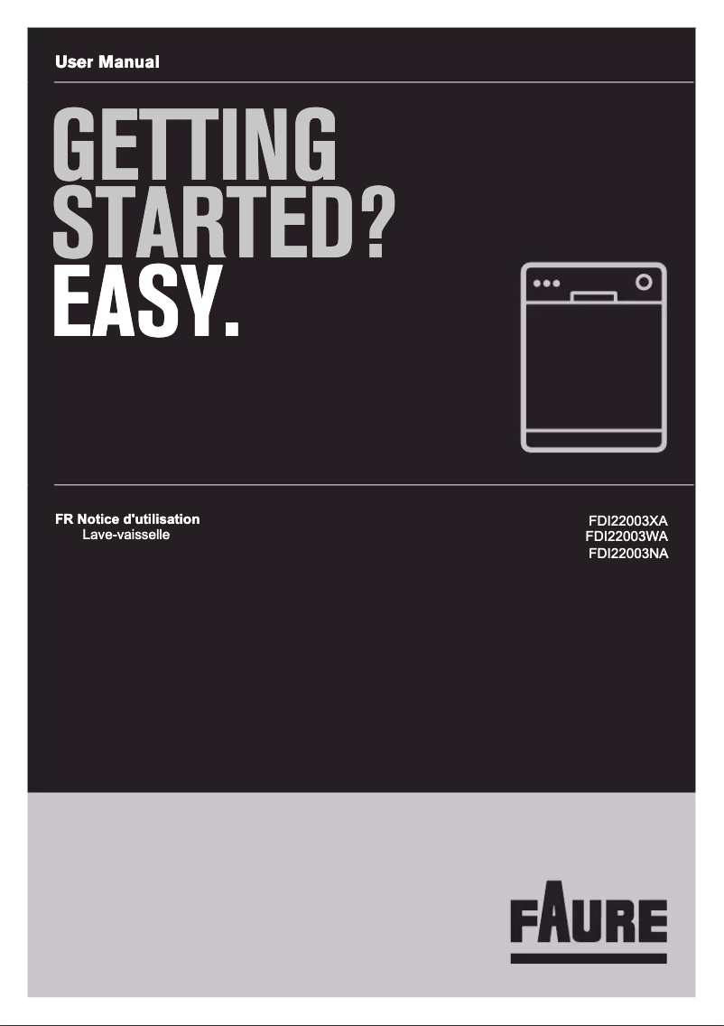 Page n°1 - Manuel utilisateur Faure FDI22003XA