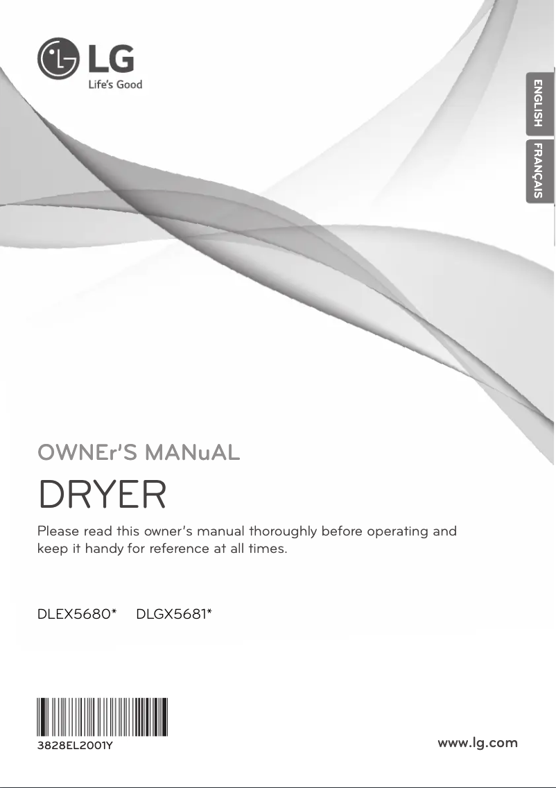 Page n°1 - Manuel utilisateur LG DLGX5681V