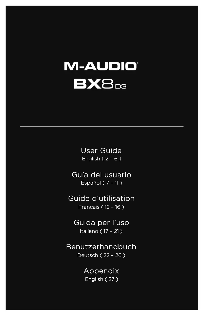 Image de la première page du manuel de l'appareil BX8 D3