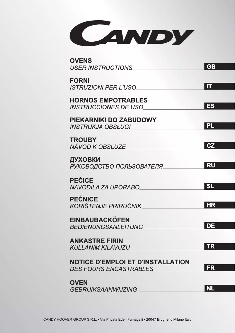 Page n°1 - Manuel utilisateur Candy FXP649NX