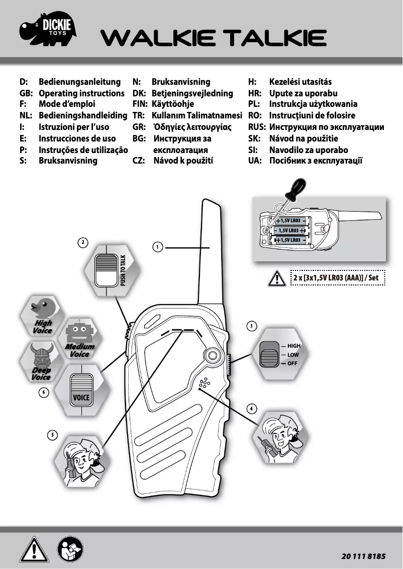 Page 1 de la notice Manuel utilisateur Dickie Voice Changer