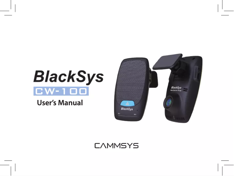 Page n°1 - Manuel utilisateur Cammsys Blacksys CW-100