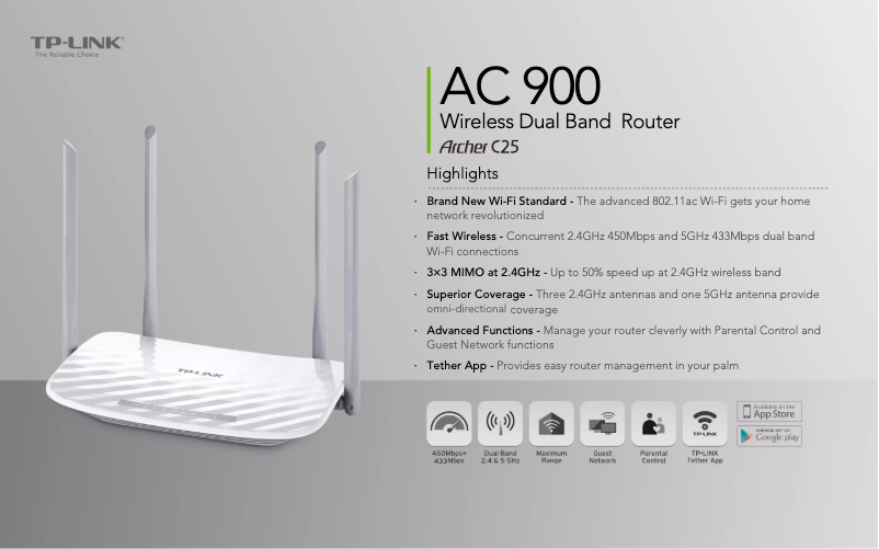 Page n°1 - Guide d'installation TP-Link Archer C25