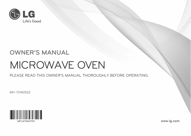 Page n°1 - Manuel utilisateur LG MH-7246SQZ