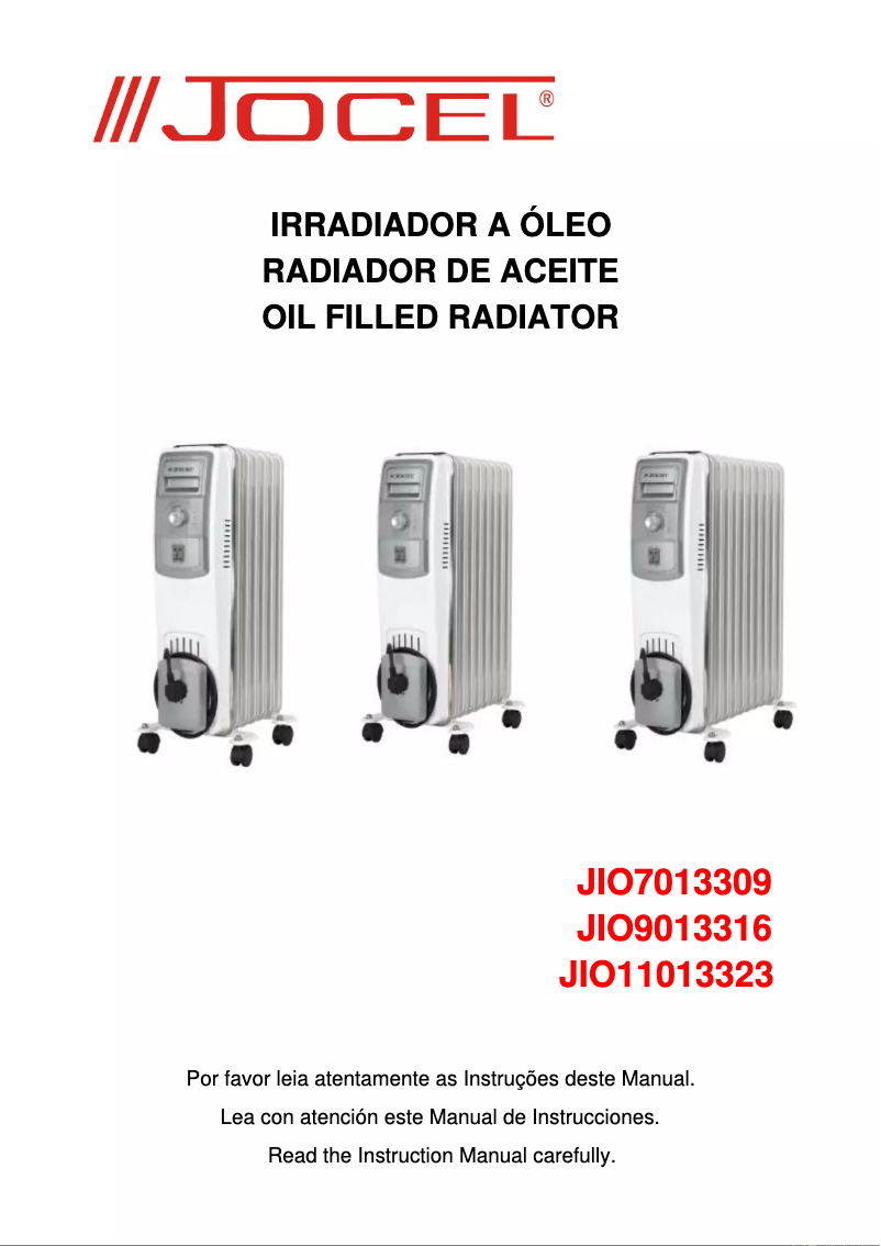 Image de la première page du manuel de l'appareil JIO9013316