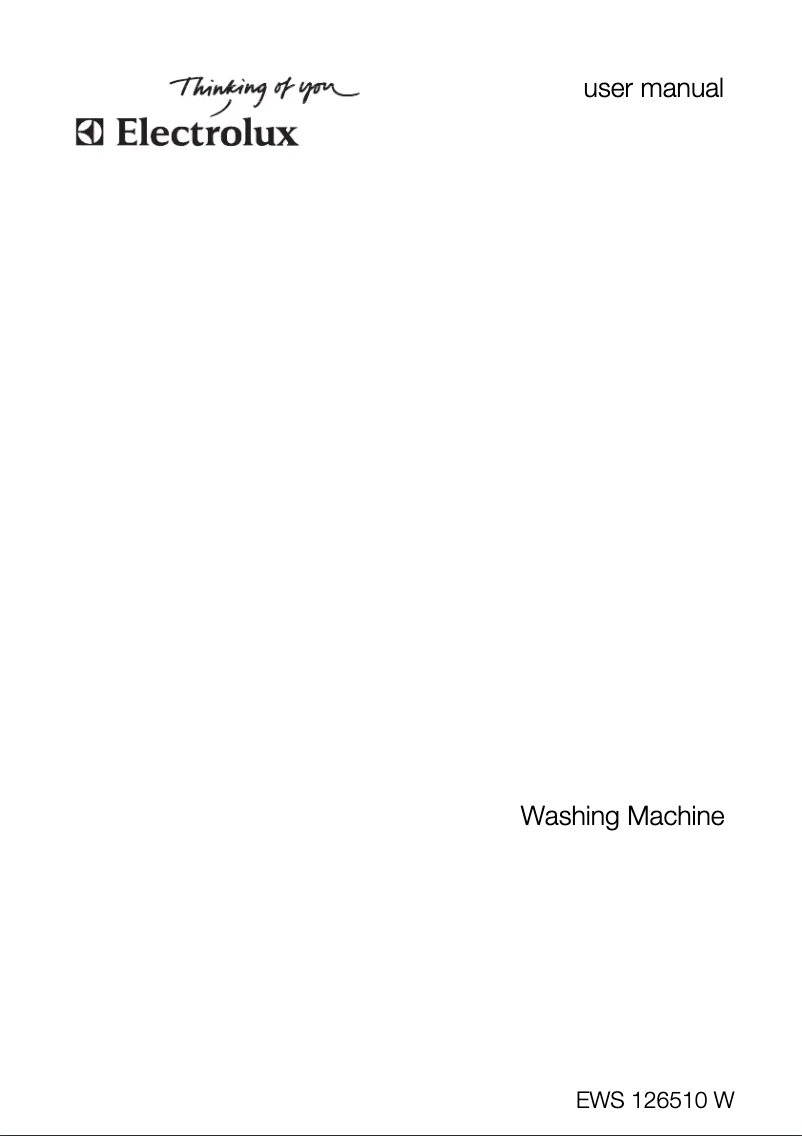 Page n°1 - Manuel utilisateur Electrolux EWS 126510 W