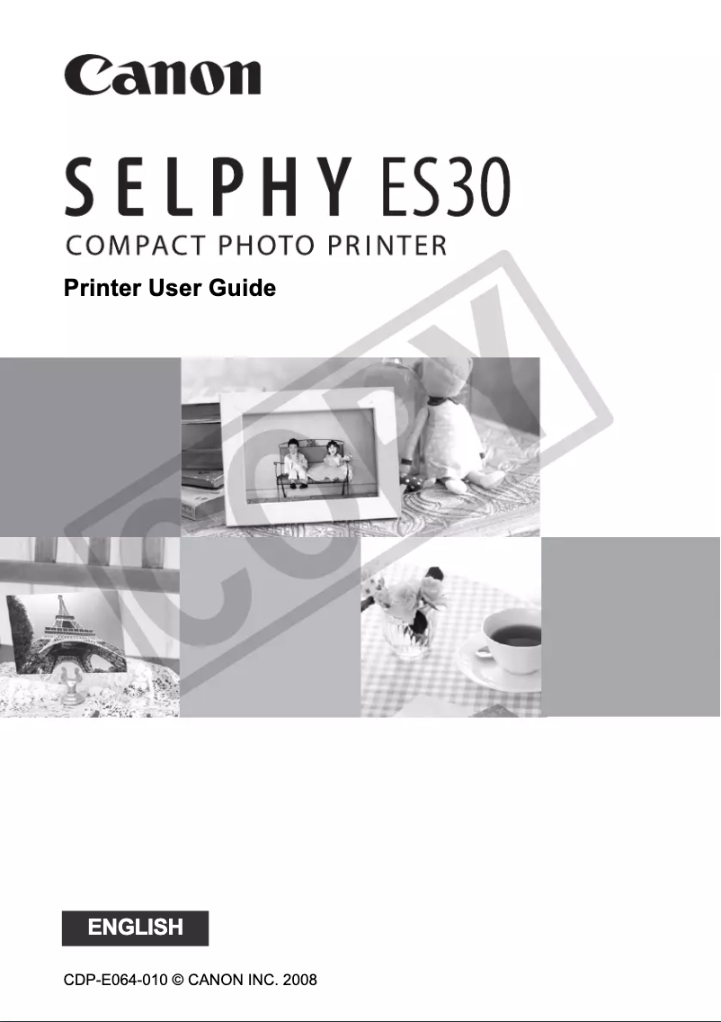 Page n°1 - Manuel utilisateur Canon Selphy ES3