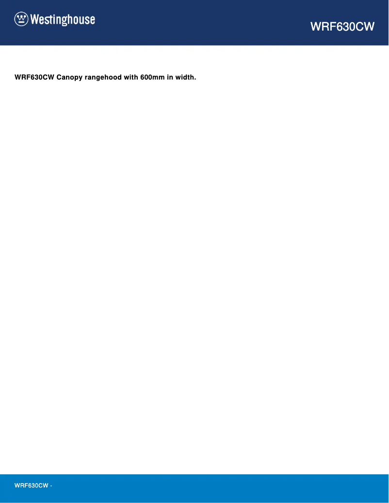 Page 1 de la notice Manuel utilisateur Westinghouse WRF630CW