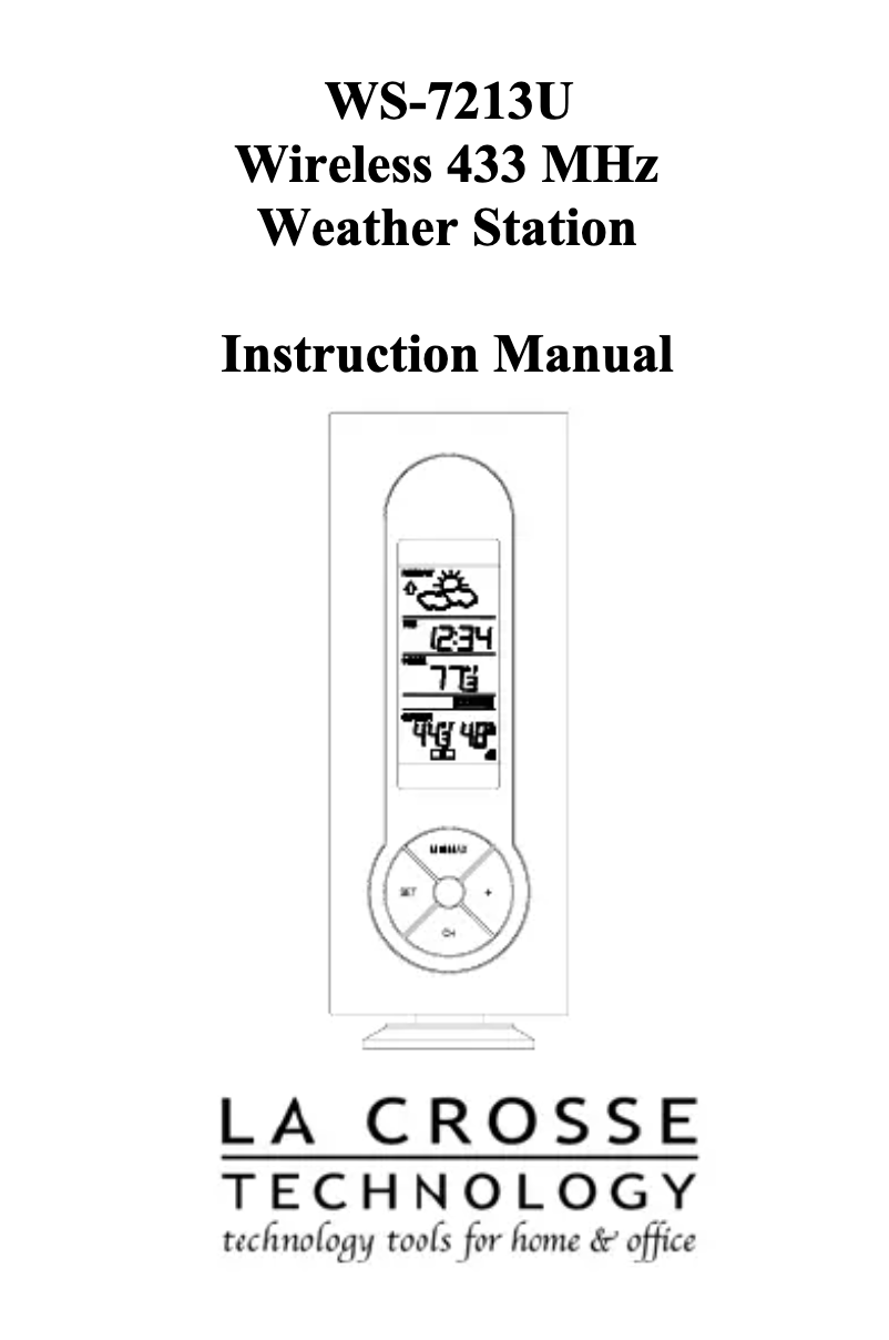 Página 1 del manual Manual de usuario La Crosse Technology WS-7213U
