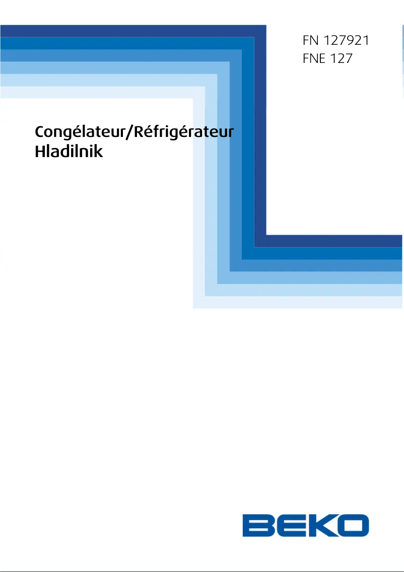 Page 1 de la notice Manuel utilisateur Beko FN127921