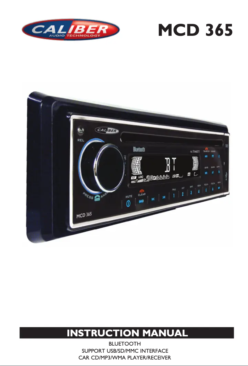 Image de la première page du manuel de l'appareil MCD 365