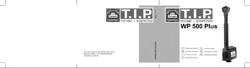 Page 1 de la notice Manuel utilisateur T.I.P. WP 500 Plus